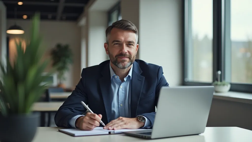 Petr Novotný pracující na analýze finančních dat v moderní kanceláři solexium s.r.o. v Plzni