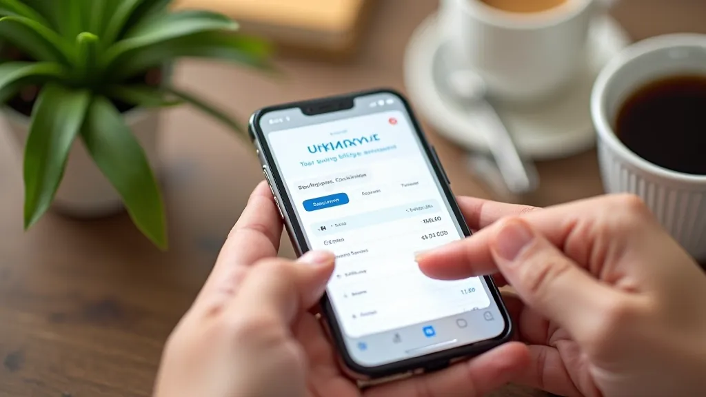 Spořicí účet zobrazený na mobilním telefonu s grafem úspor