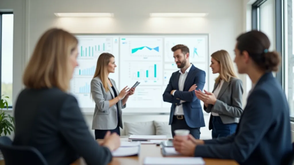 Tým profesionálů pracující na finančních analýzách